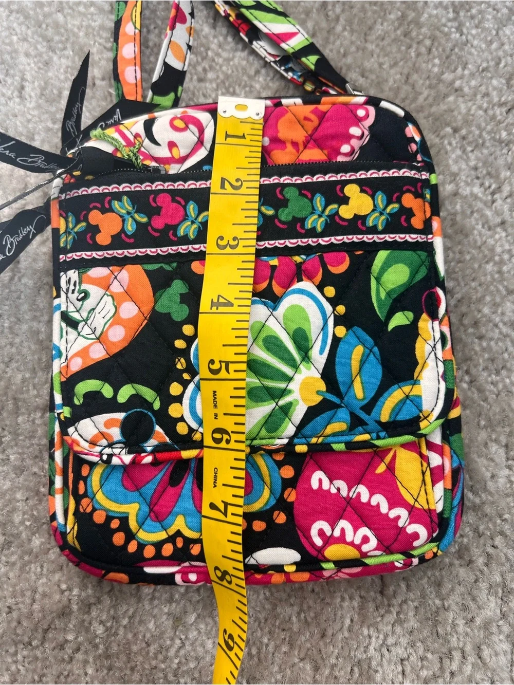 🌺 NWT Vera Bradley x Disney Parks Mickey’s Colorful Garden Triple Zip Hipster 🌺